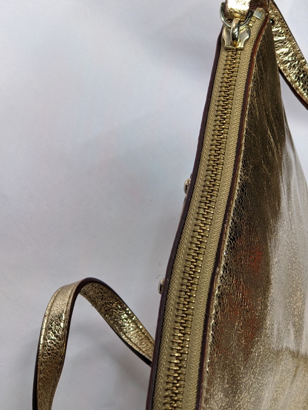 kate spade Flicker Tinley Gold Patent Leather Crossbody, Suite Spot Lining - Picture 11 of 16